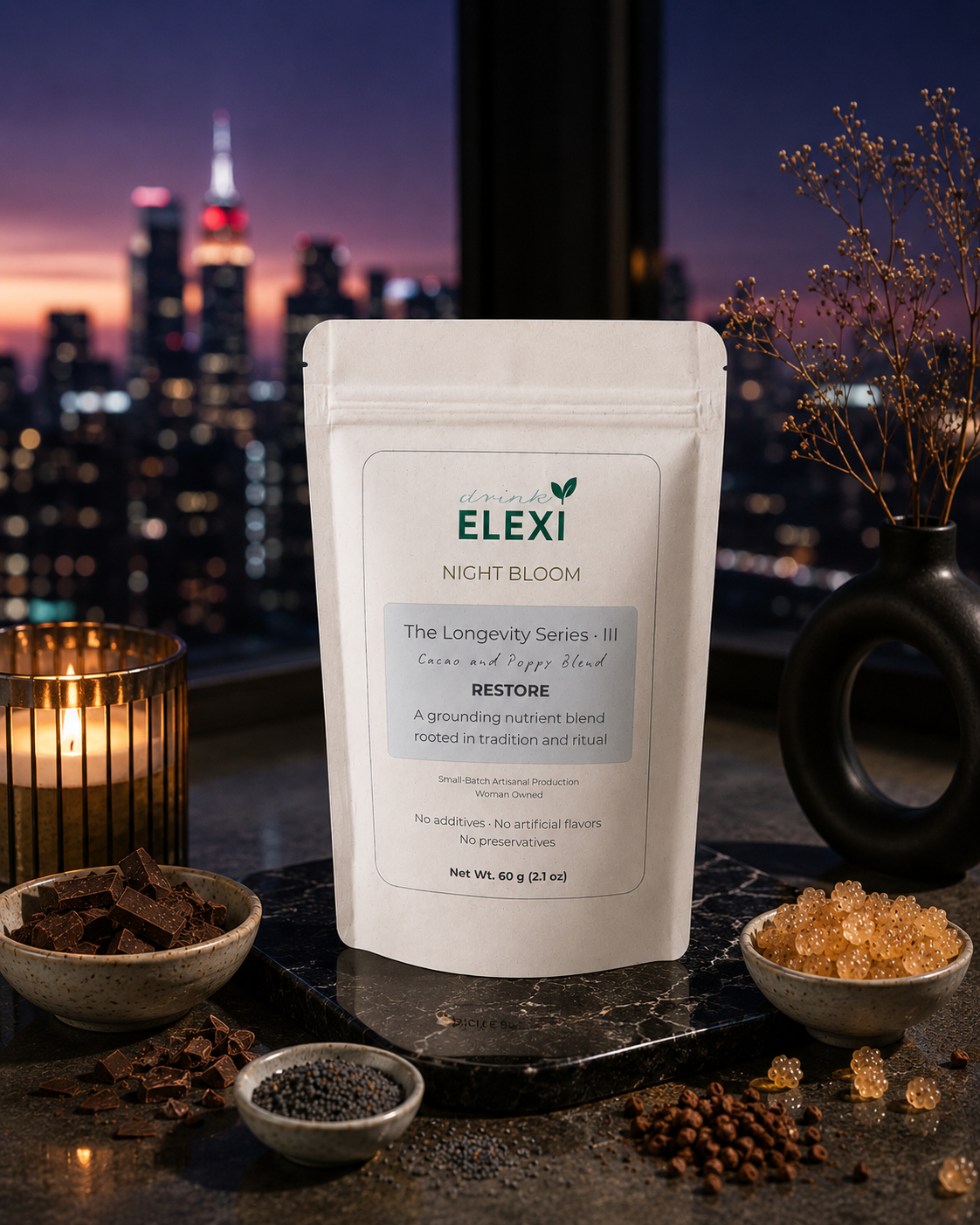 Night Bloom (Cacao Blend) | Daily Wellness Ritual