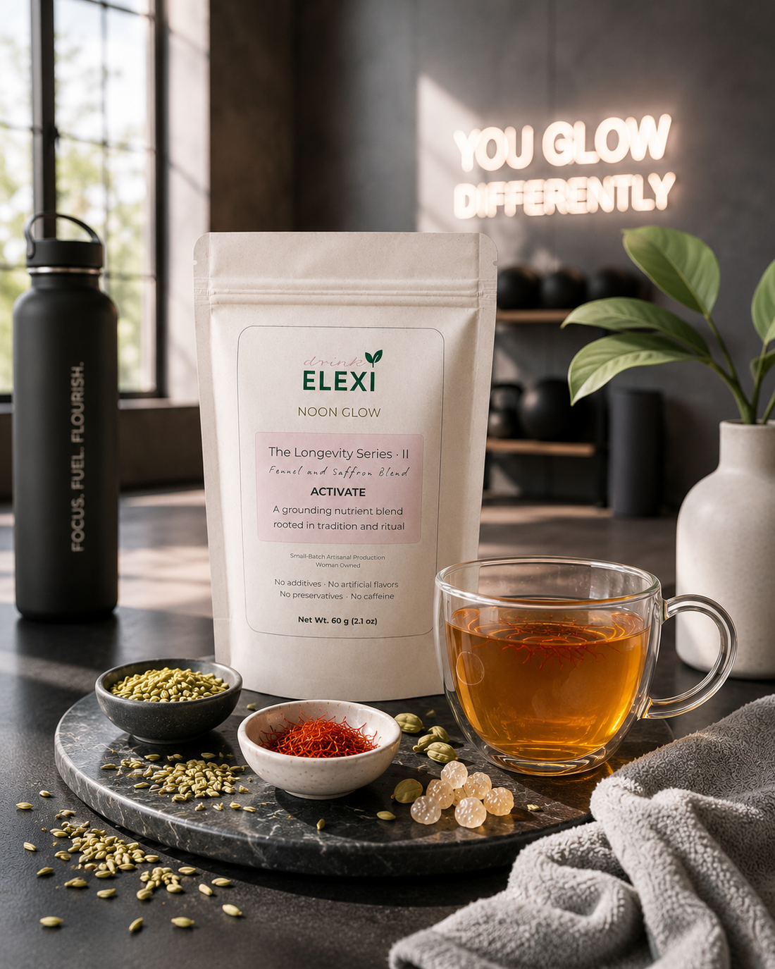 Noon Glow (Saffron Blend) | Daily Wellness Ritual