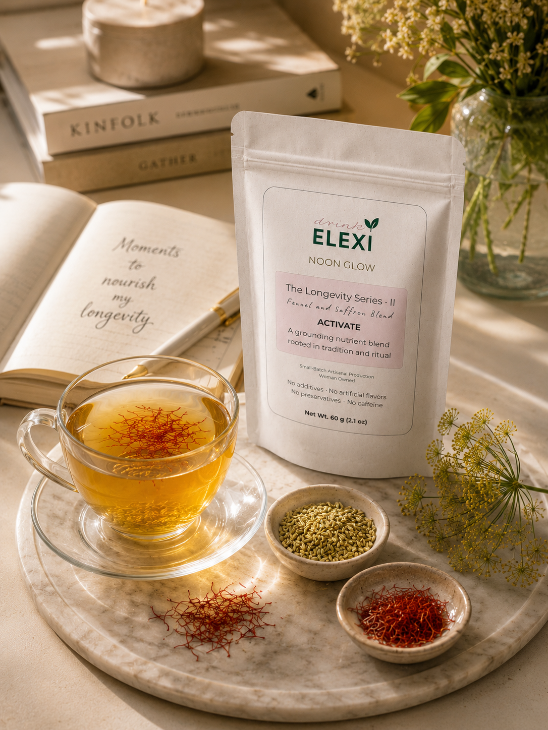 Noon Glow (Saffron Blend) | Daily Wellness Ritual